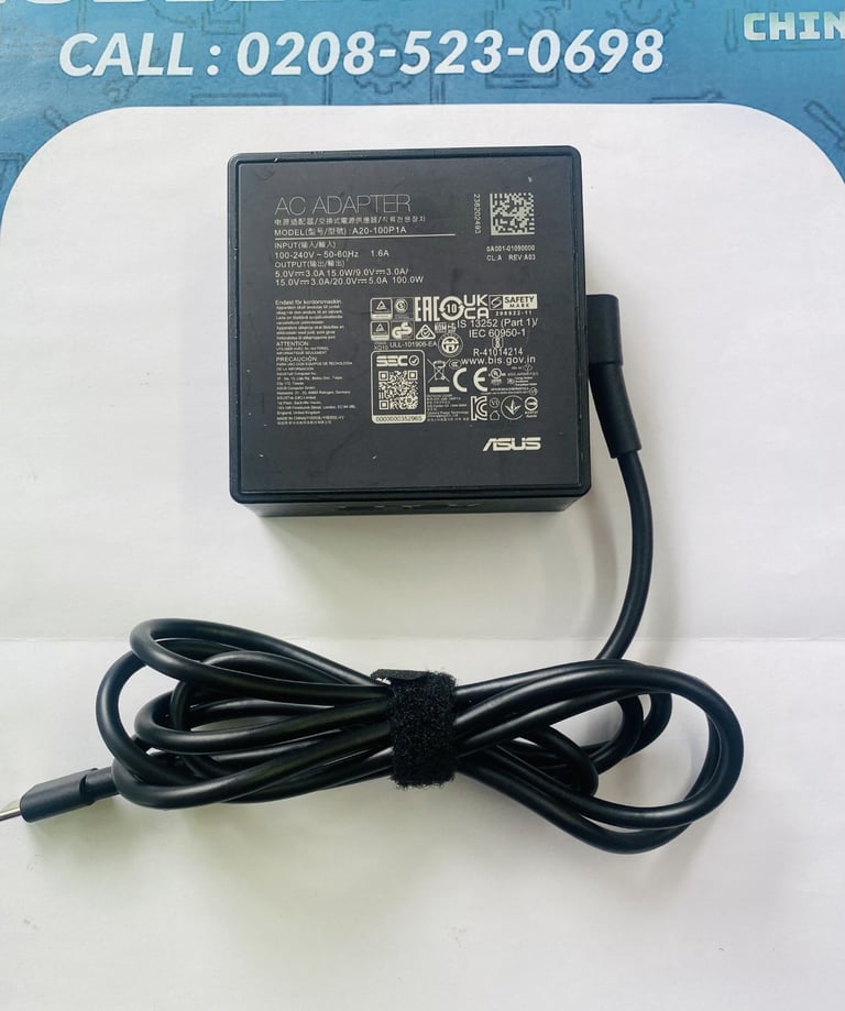 Asus 100W USB-C Adapter Charger A20-100P1A for Asus Rog flow X13 Z13 gv301 gz301 Zenbook Flip S13