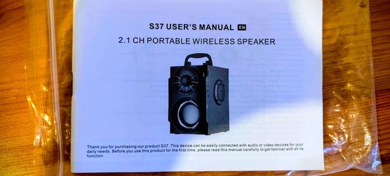 Portable Bluetooth speaker. 
