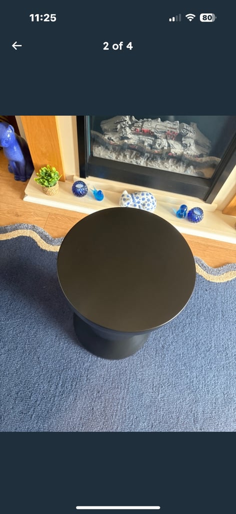Gorgeous black metal side table