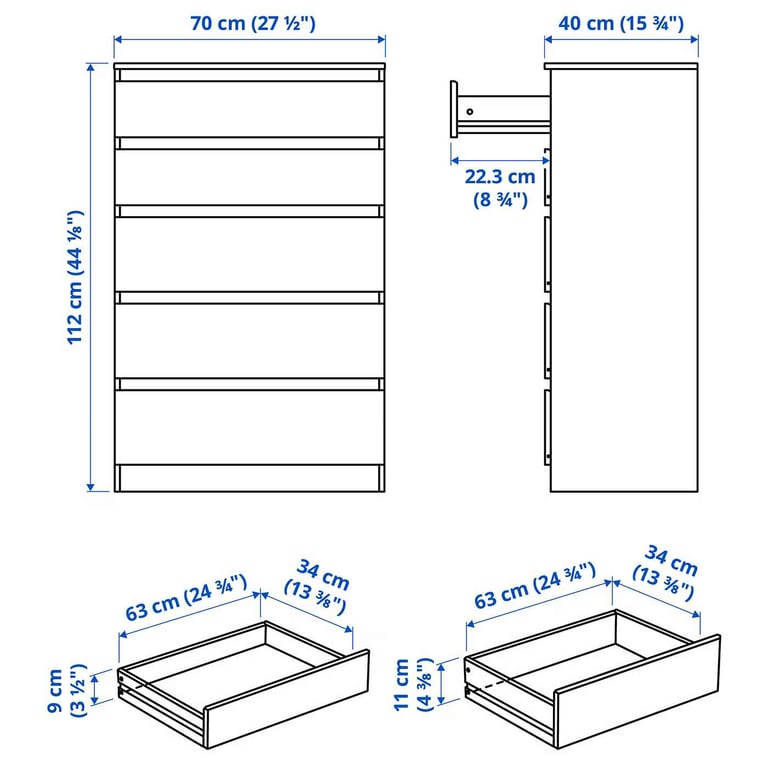 Chest of Drawers IKEA Kullen