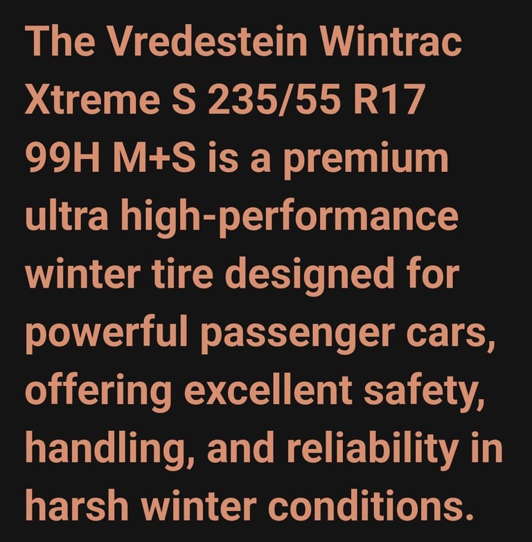 WINTER TYRES X 4 - LIKE NEW