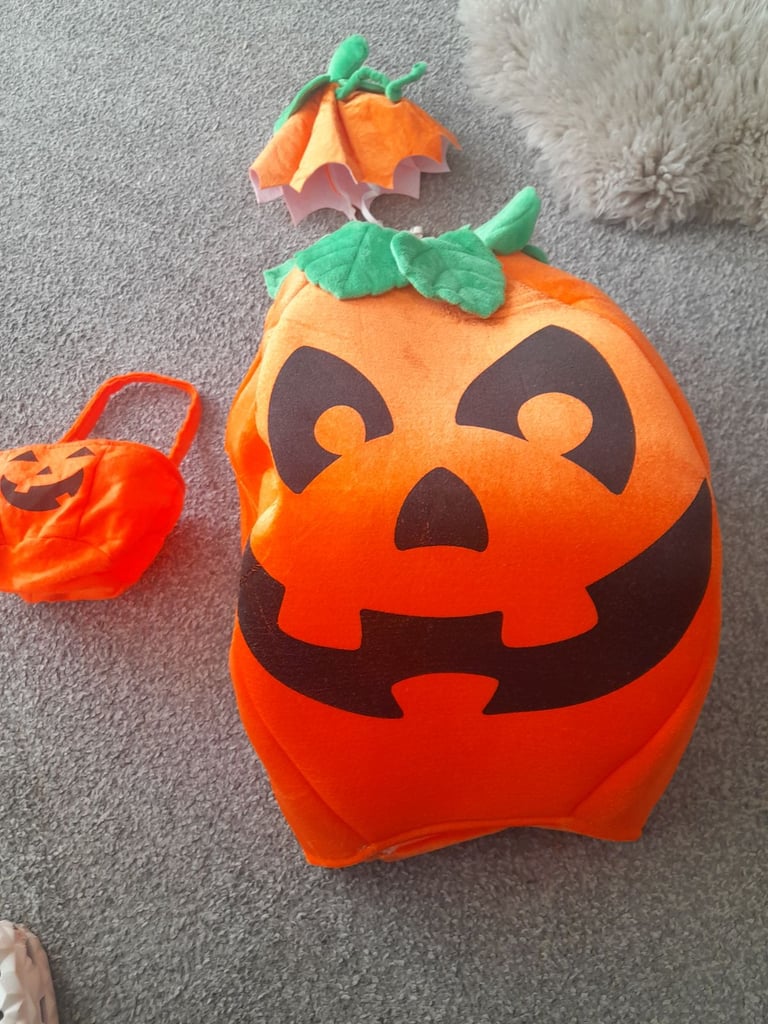 image for Childs pumpkin Halloween  costume 