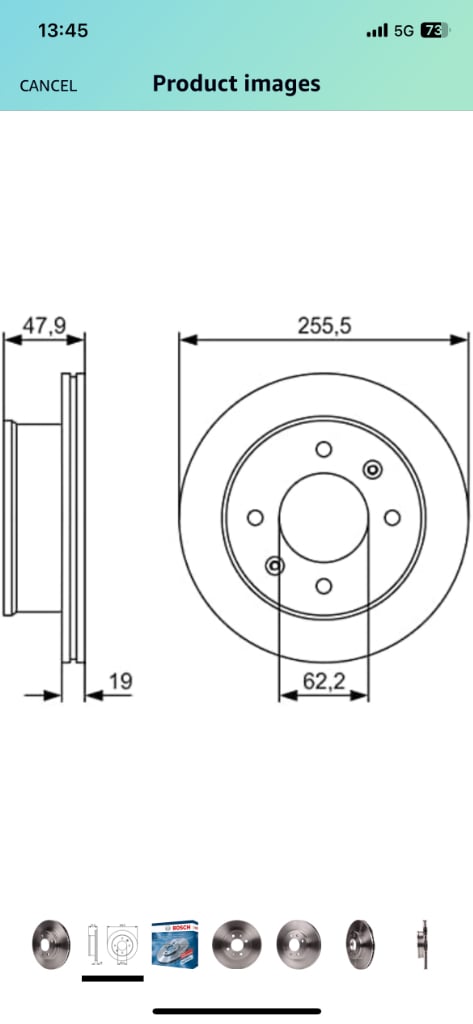 Hyundai Getz Front Brake discs 