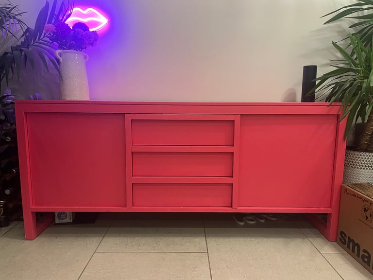 Hand painted wooden cabinet
