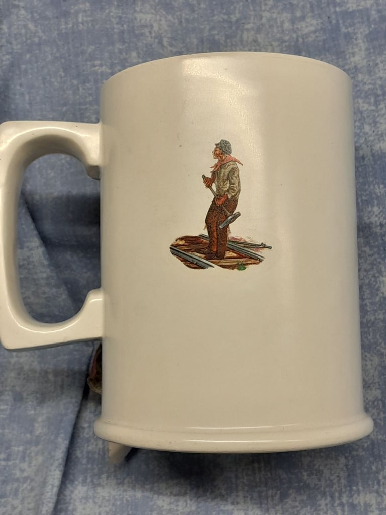 Steam train railway locomotive mug