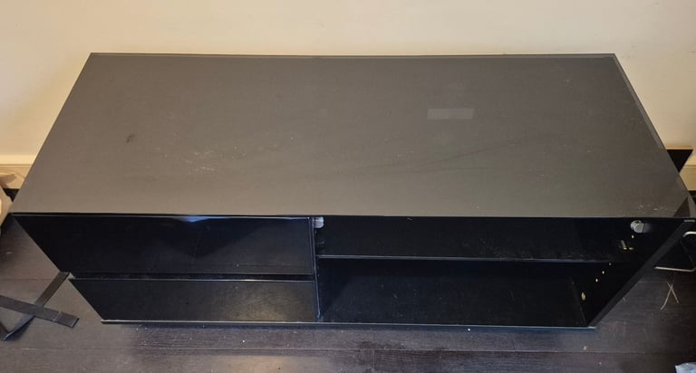 Black TV stand