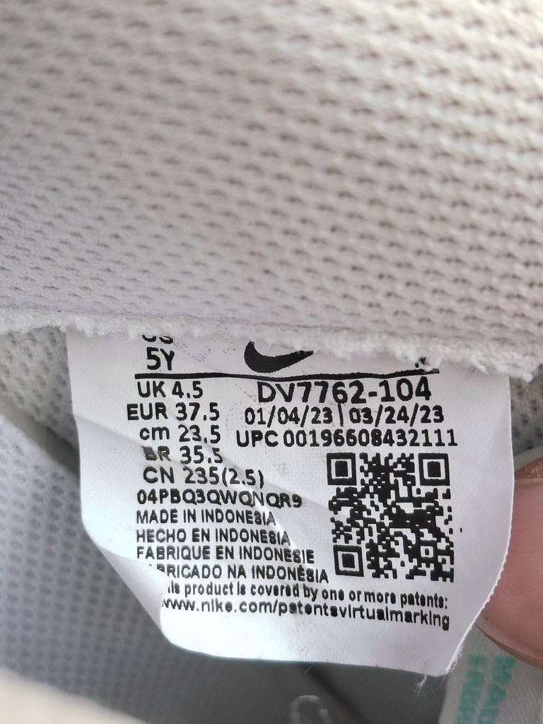 Nike air force 1 white emerald rise UK4.5