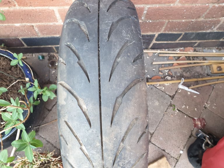 Gpz500 rear wheel and tyre.