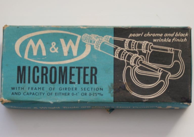 image for Moore & Wright 0”-1”’ (Imperial) Micrometer No. 965, cased and boxed in excellent condition