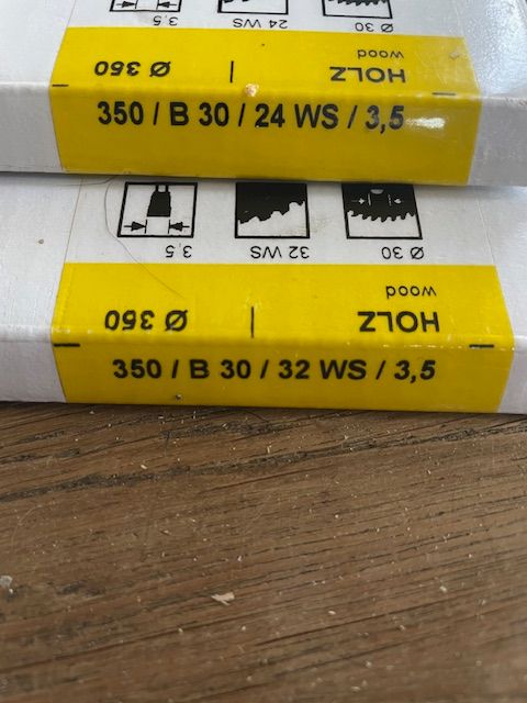 Two Stehle 350 x 30mm x 3.5mm x 24 Tooth TCT Circular Saw Blade Packs
