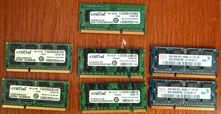 image for Various used MacBook memory