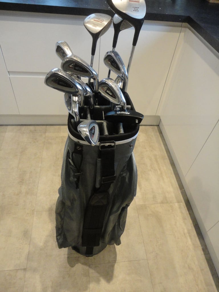 Various golf clubs, various prices, sets, irons, taylormade, macgregor, howson etc