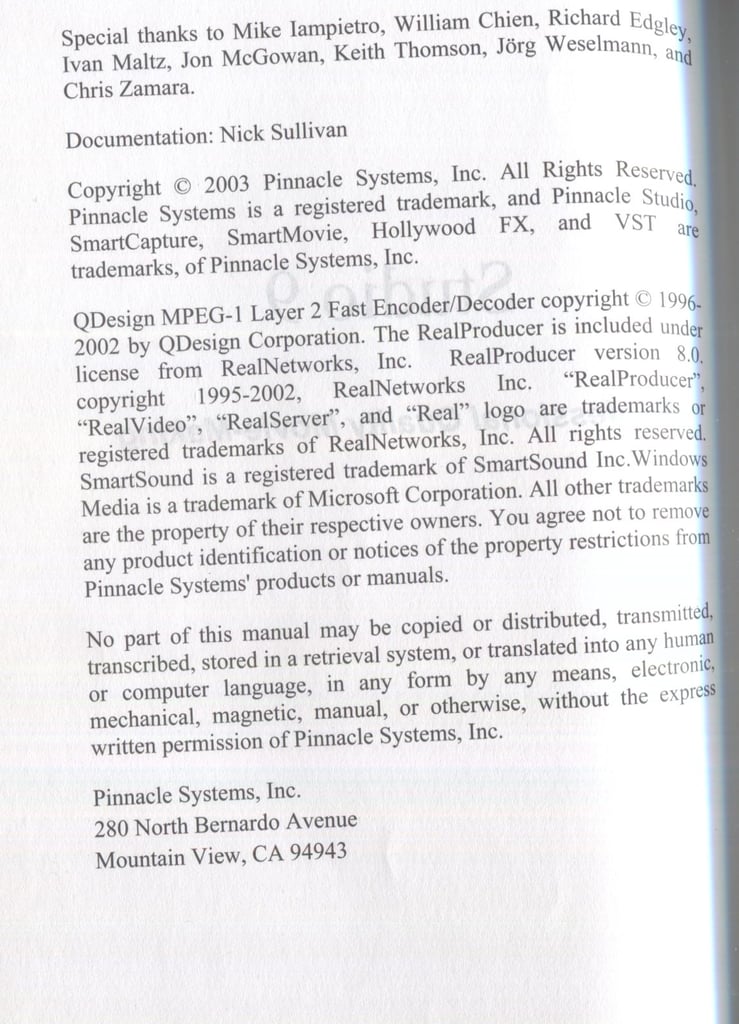 Pinnacle Studio Version 9 User Manual Paperback