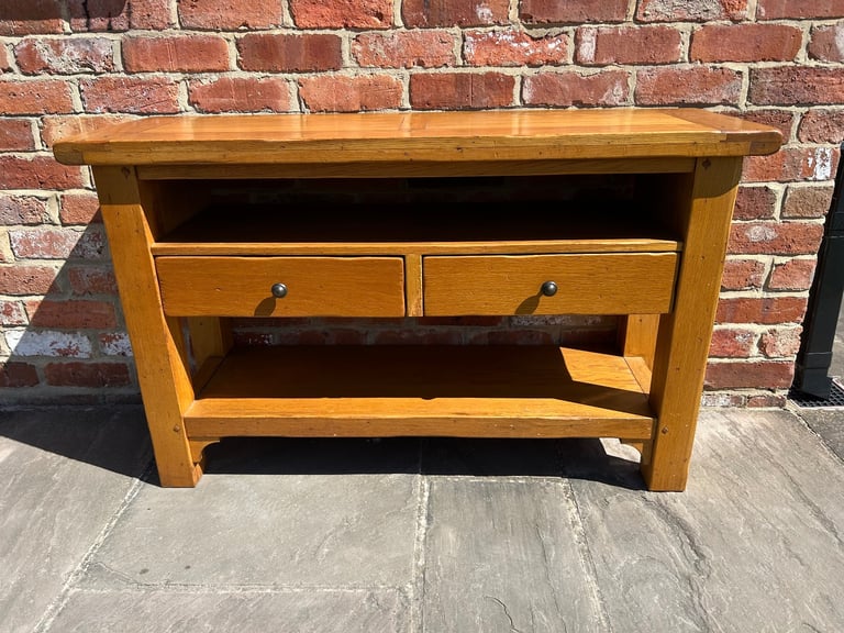 Rustic Solid Oak Console Table - Great Condition 