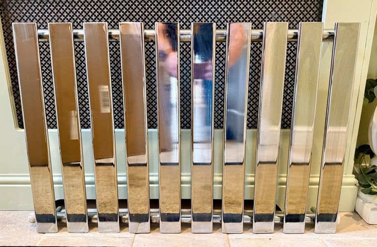 image for Ornamental Chrome Radiator single approx 840mm wide x 640mm high