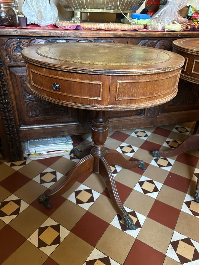 Circular table with drawers