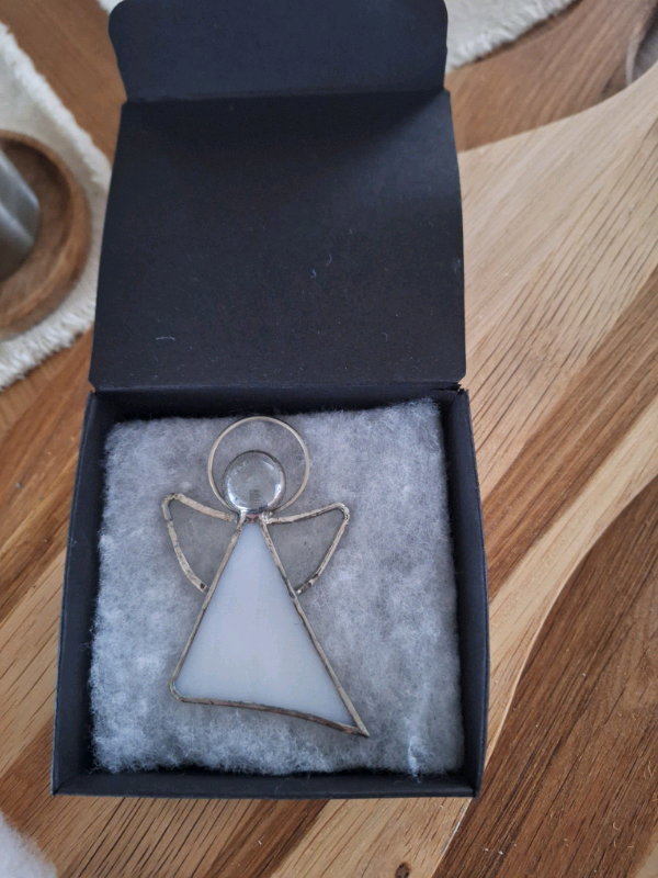 image for Stained glass pendant decoration angel pearl june