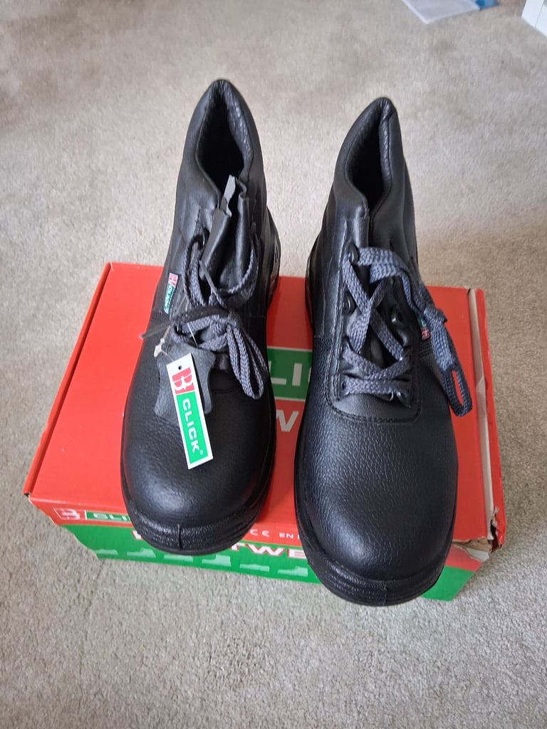 Mens Click steel toecap work boot.