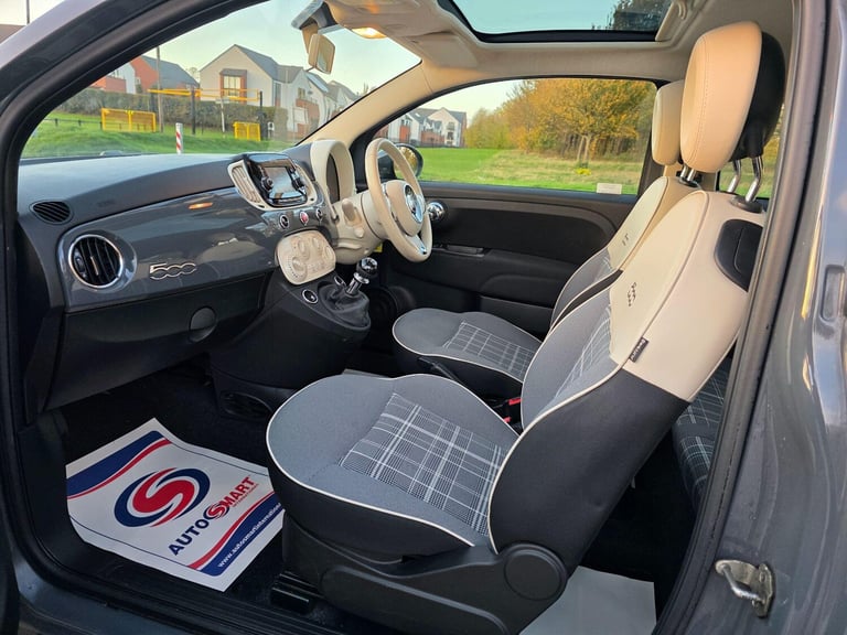 2018 Fiat 500 1.2 Lounge Euro 6 (s/s) 3dr Hatchback Petrol Manual