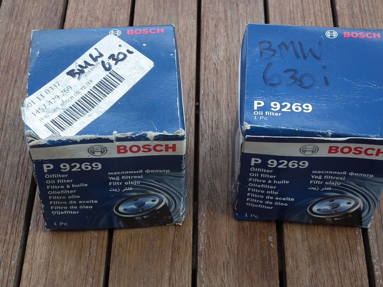 BMW 630i Oil Filters and Spark Plugs