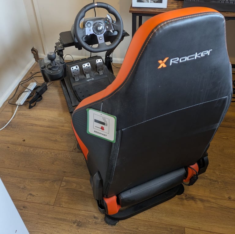 Xrocker racing seat and Logitech G920