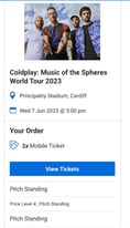 Coldplay Cardiff 7th June