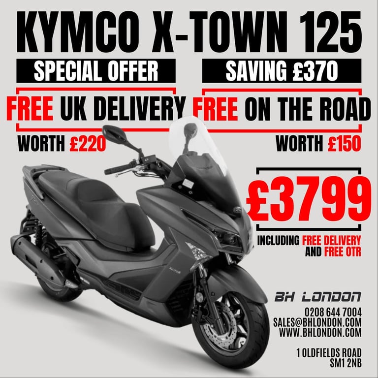 image for SPECIAL OFFER - Kymco X-Town 125 - 2 years warranty - Learner legal scooter