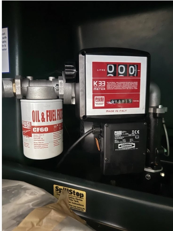 New Titan Fuelmaster 2500L Bunded Diesel Dispensing Tank, Pump Filter