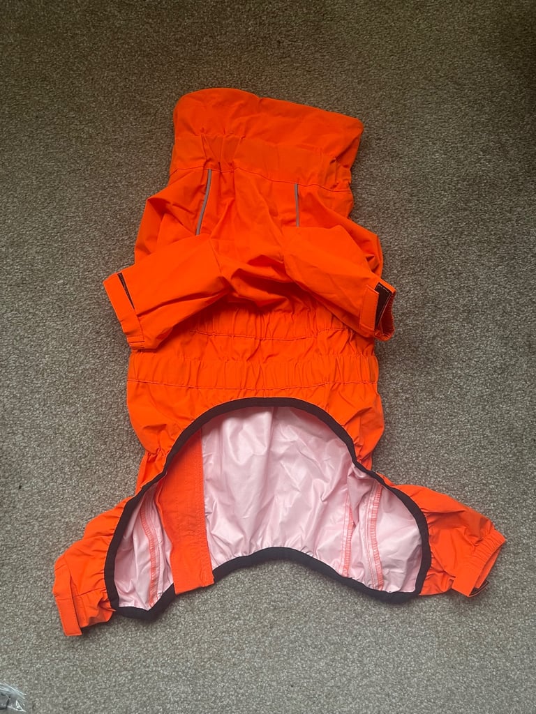 Warm Double Layers Dog Vest - 4 Legs Covered Windproof Waterproof Reflective Coat - Size L