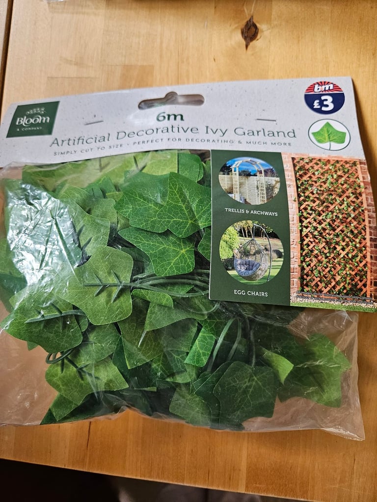 Bundle of artificial plant garlands for indoor or outdoor use £6