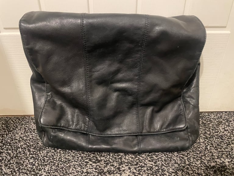 Black Leather Satchel Bag