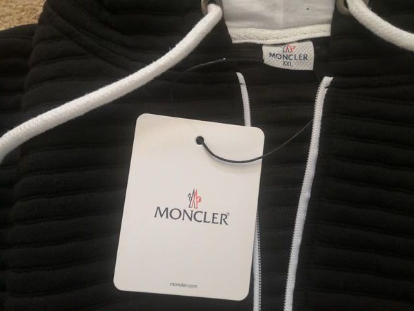 MONCLER Embroidered Zip Up Hooded Cotton Sweatshirt. Brand new, unused with original tag. 