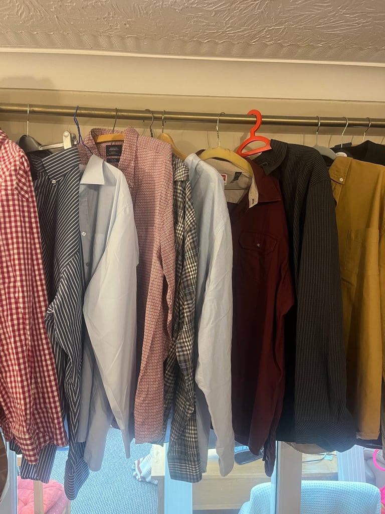 Approx 20 mens shirts size xxL and 17.5 collar as new