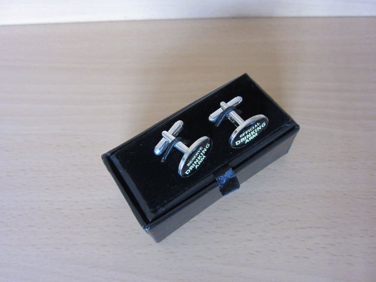 Official Drinking Arm & Reserve Drinking Arm Cufflinks in a Cufflink Box - NEW