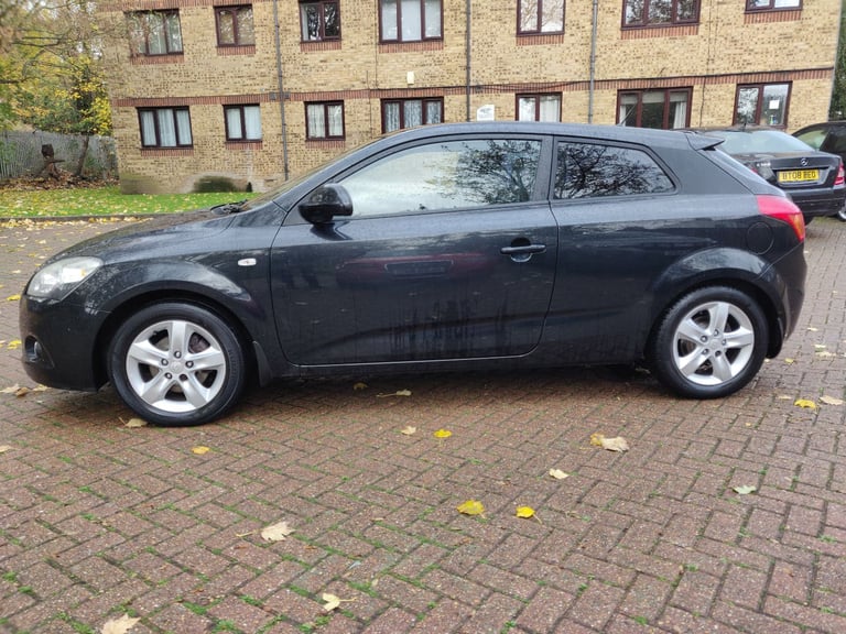 KIA PRO CEED 1.4 16v ZR-7 2008 08 REG BLACK 3 DOORS 5 SPEED MANUAL A/C 122K MILES ULEZ FREE SUPERB