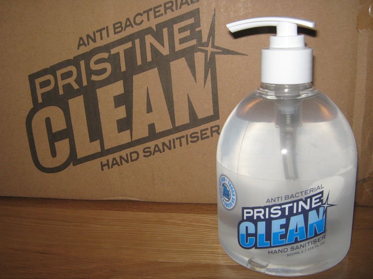 image for 12 SANITISER 500ML PRISTINE CLEAN GEL WITH DISPENSER
