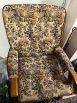Upholstered arm chair x2
