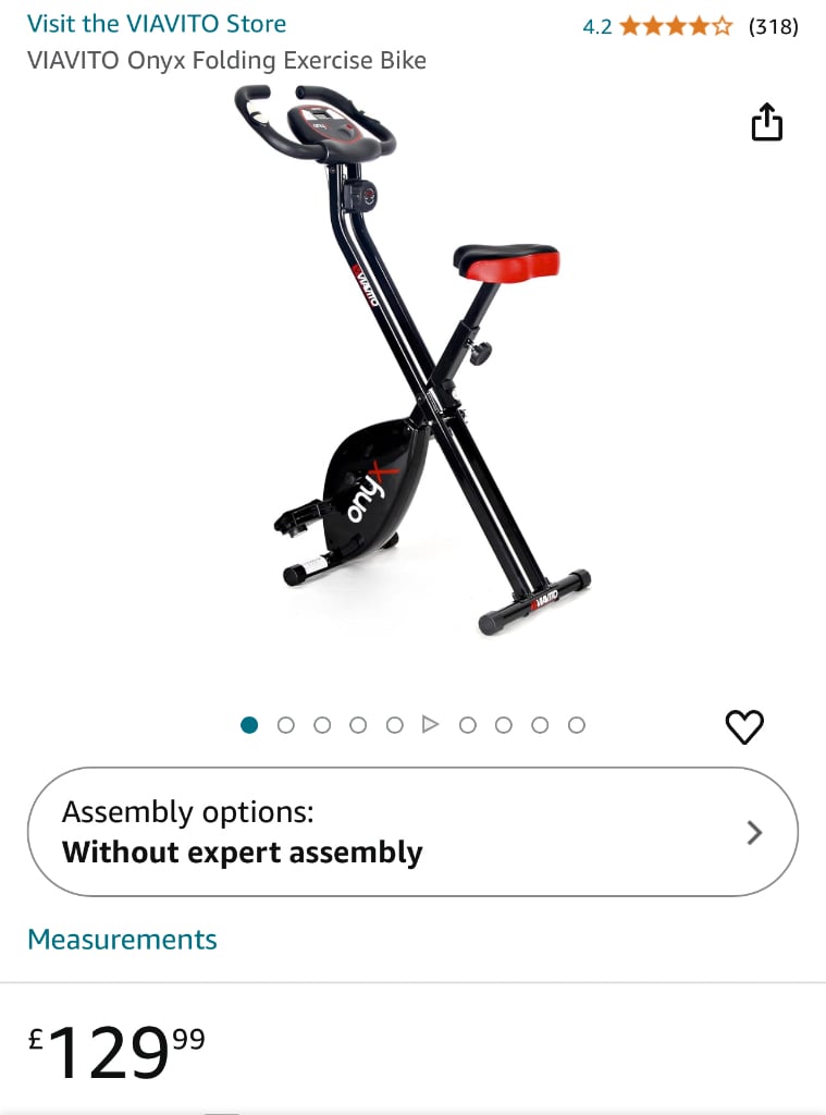 VIAVITO Onyx Folding Exercise Bike gym workout loose weight 