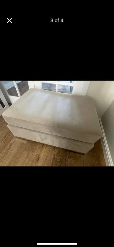 Champagne foot stool as new 