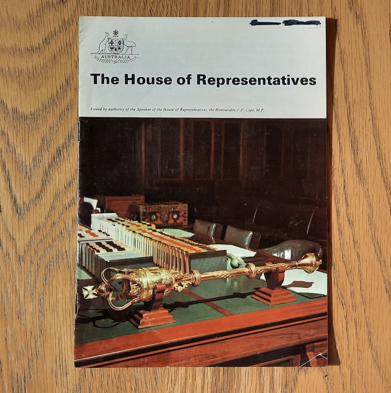 image for AUSTRALIA House of Representatives Parliament Canberra Booklet 1975 Vintage