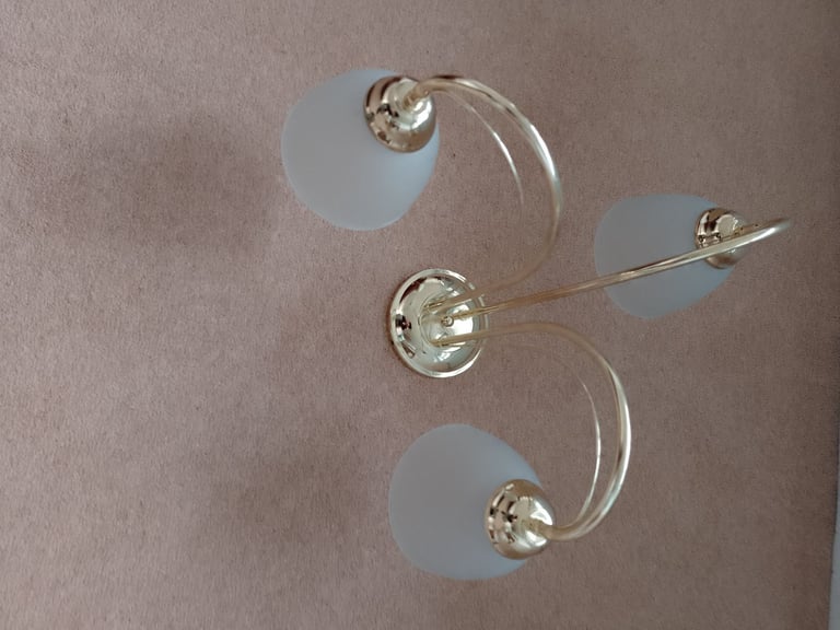 3 arm ceiling light with shades