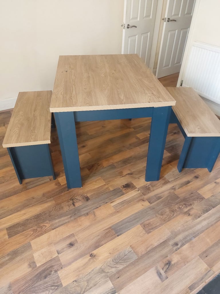 image for Dining table with benches 