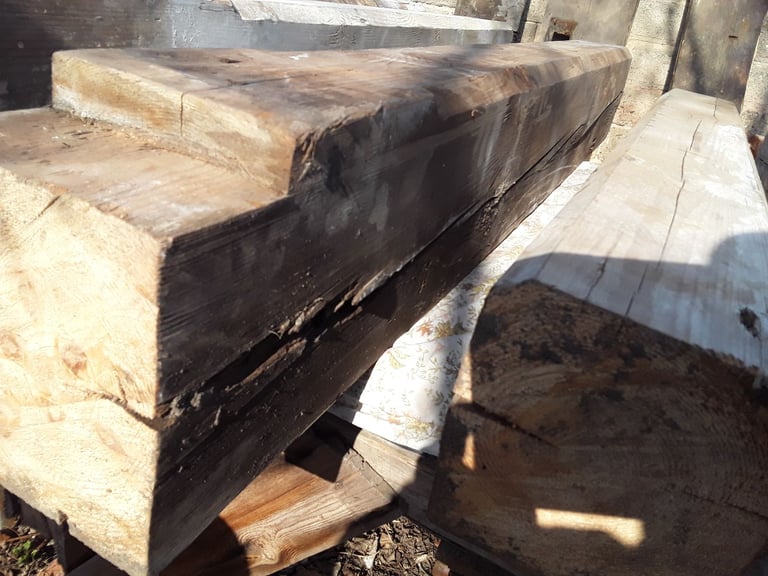 Reclaimed, 200 years solid pine beam. 6 foot long.