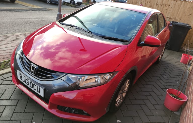 HONDA CIVIC I-VTEC EX 2013 AUTOMATIC Hatchback 5 Door RED PETROL 1798 cc Bargain @£6190