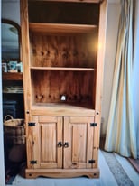 Pine bookcase/TV cabinet 