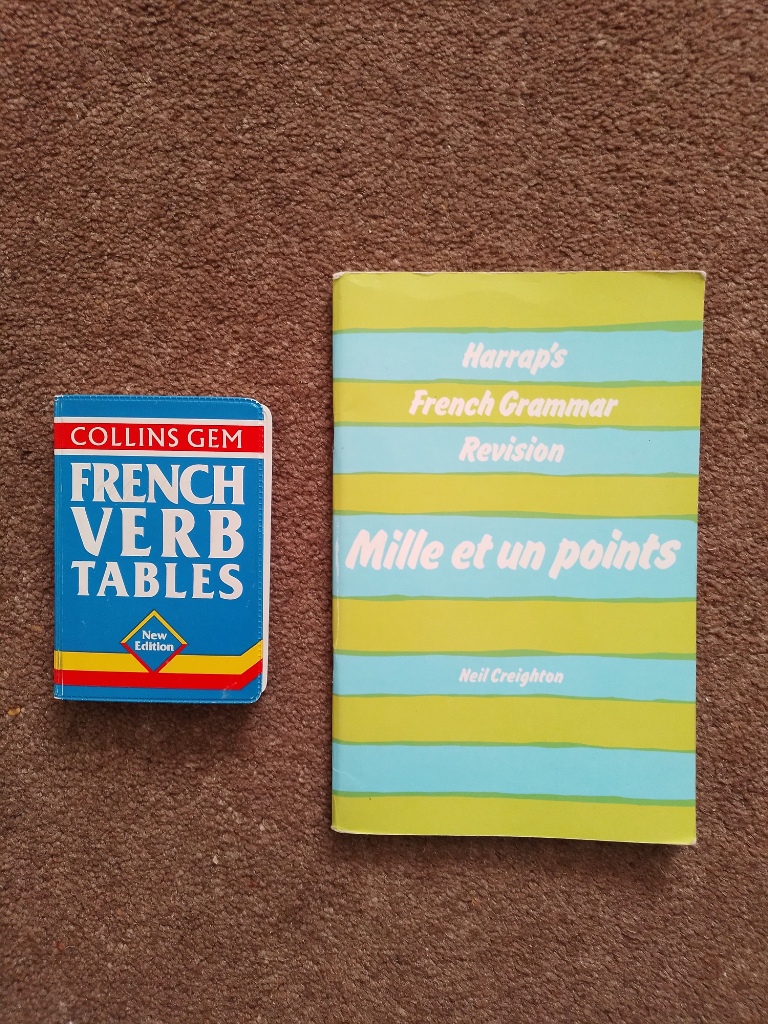 FRENCH Verb Tables (COLLINS GEM) & HARRAP'S FRENCH Grammar Revision.