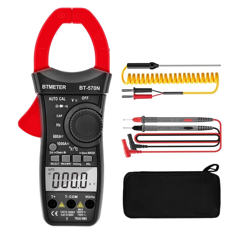 image for BNIB Clamp Multimeter 6000 Counts Auto-Ranging True RMS AC/DC