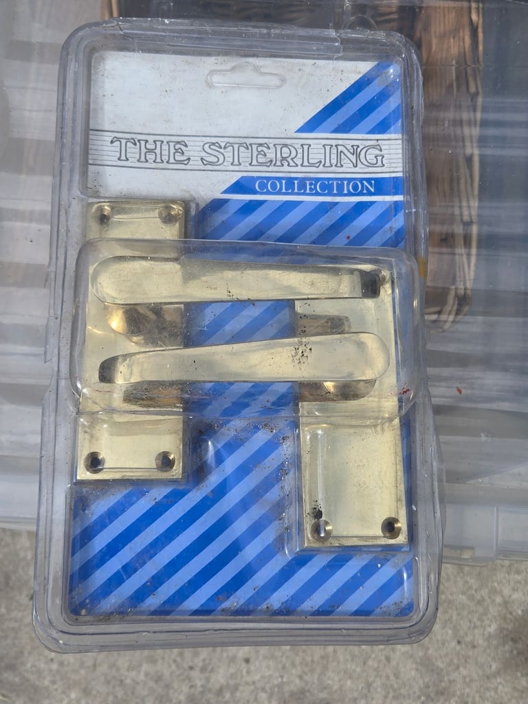 Victorian  brass lever latch set 