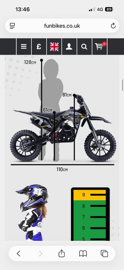 Fun bikes MXR50 kids dirt bike
