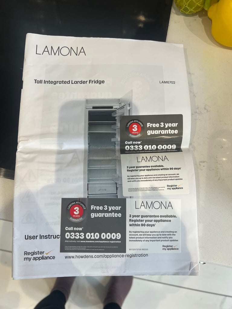 Lamona Large intergrated larder fridge
